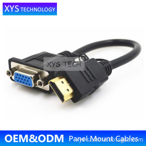 XYS TECH HDMI Cable to VGA Female Panel Mount Cables Alibaba China/